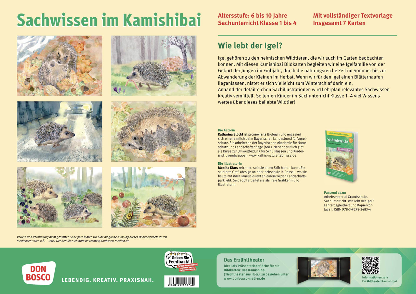 Wie lebt der Igel? Kamishibai Bildkartenset.