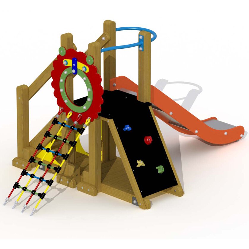 Löwenhöhle mit Edelstahlrutsche