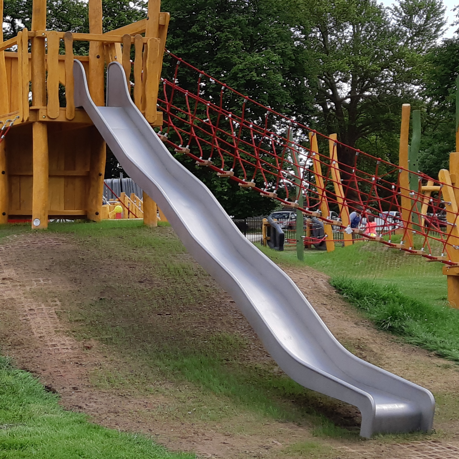 Edelstahlrutsche Welle 50 cm breit ? Anbau- & Hangrutsche 300 cm