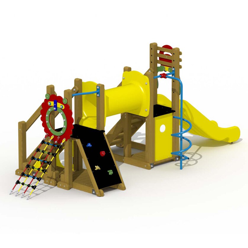 Mammut Kunststoffrutsche, Kriechtunnel, Spiralr.