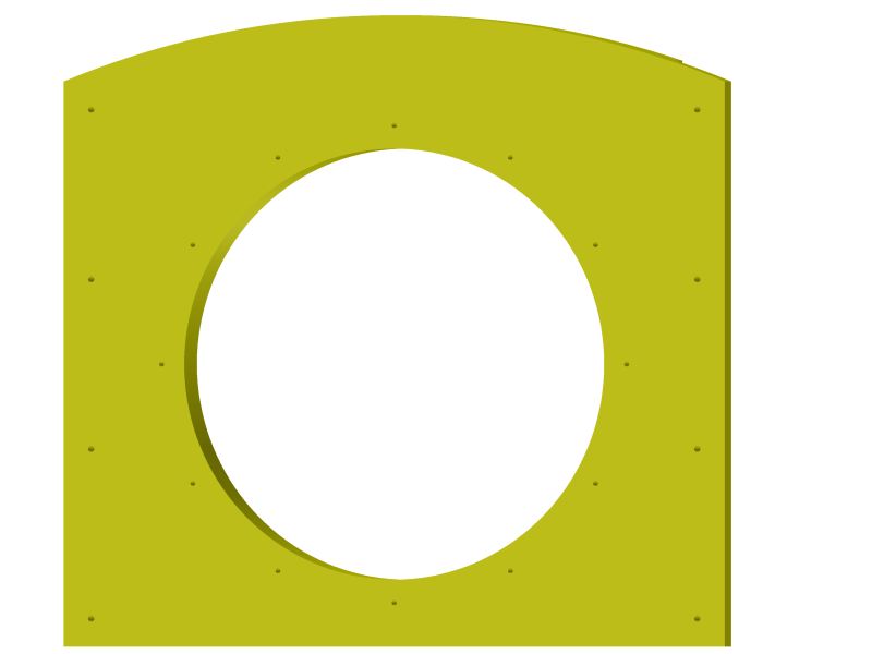 Anschlusspaneel für Röhrenrutschen und Kriechtunnel Rot