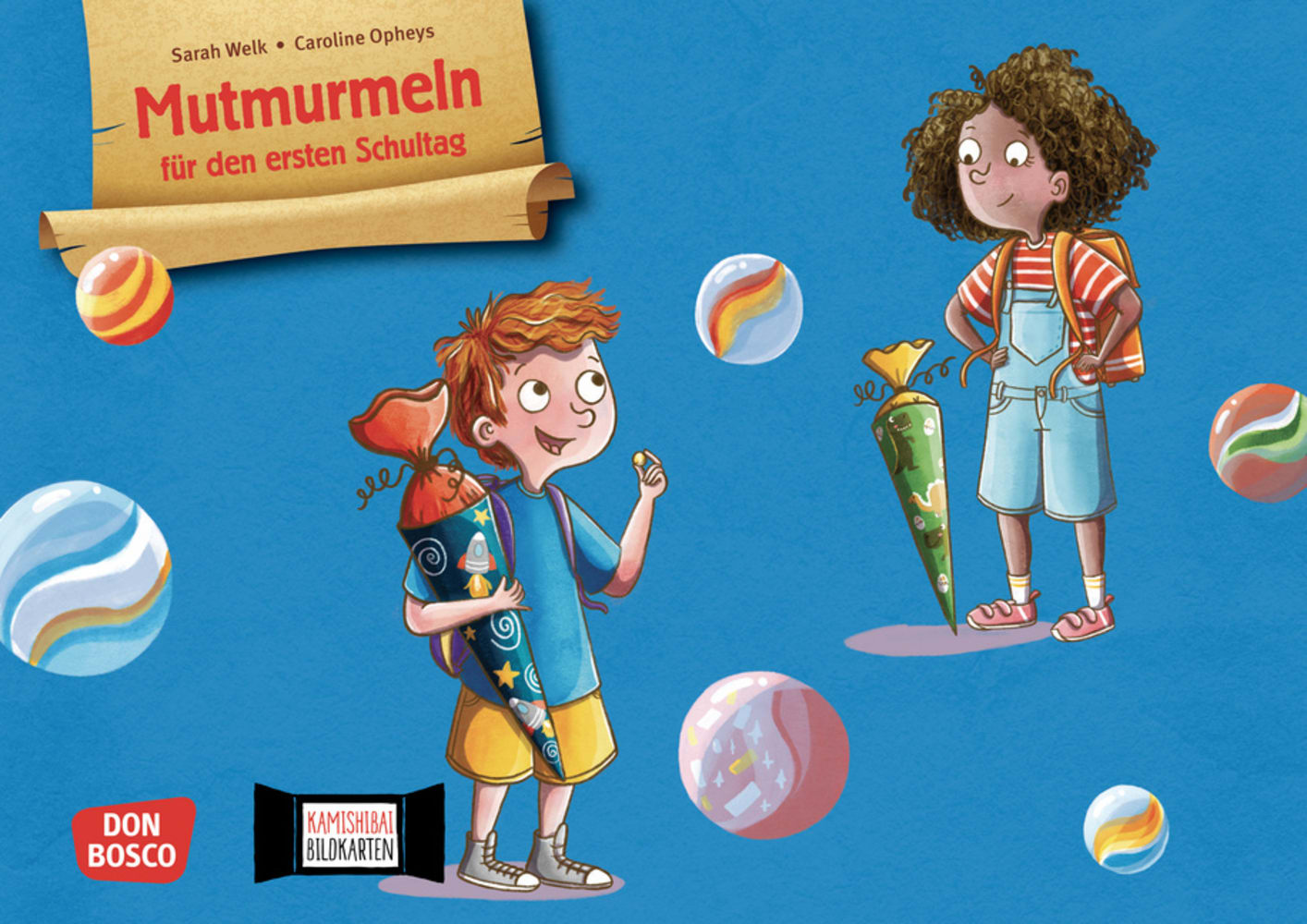 Mutmurmeln für den ersten Schultag. Kamishibai Bildkartenset