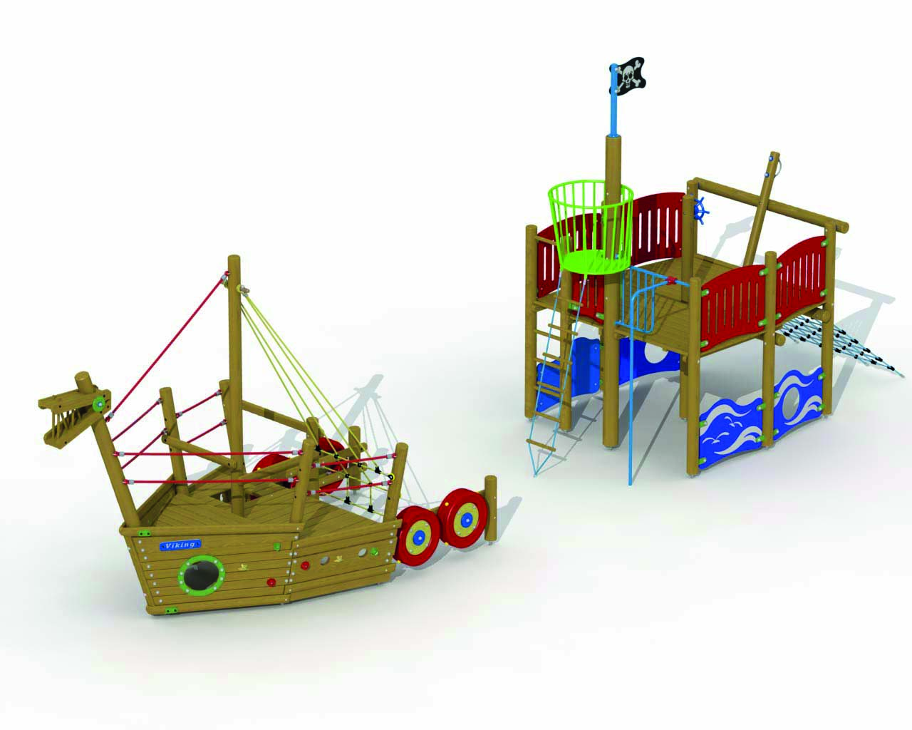 Wikingerschiff Bug + Heck