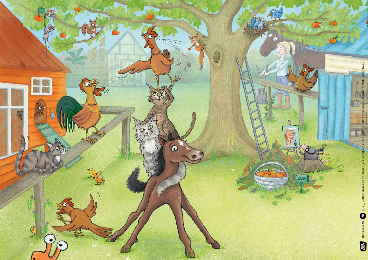 Judiths kleine Farm. Kater Jack sucht einen Freund. Kamishibai Bildkartenset