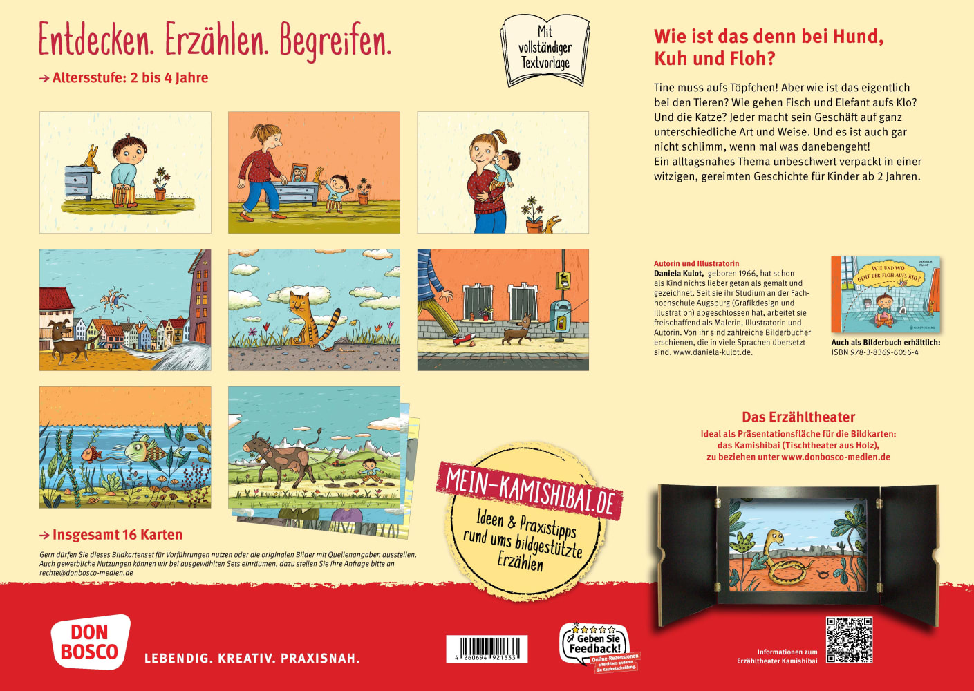 Wie und wo geht der Floh aufs Klo? Kamishibai Bildkartenset