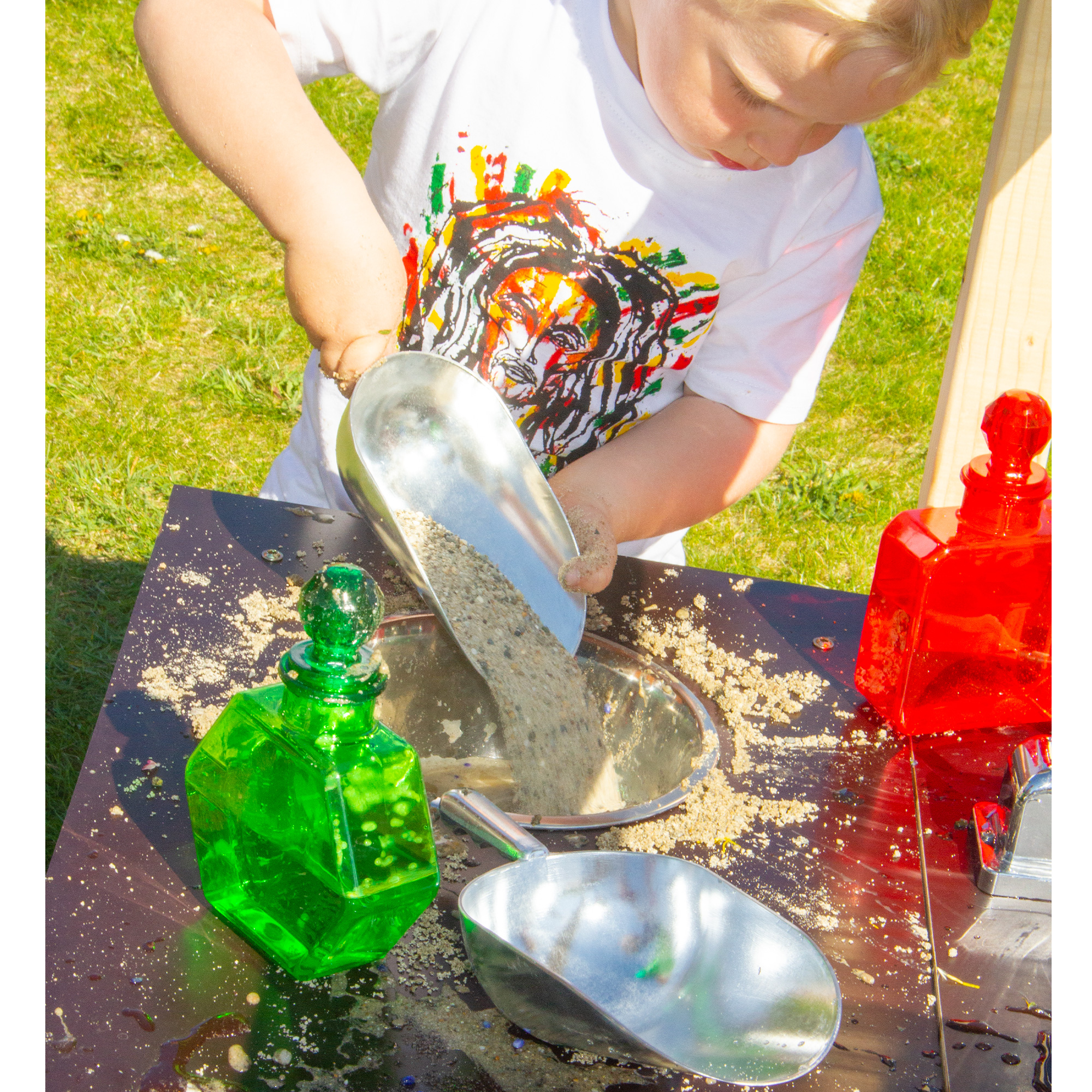 Metall Mehlschaufeln 4 tlg.