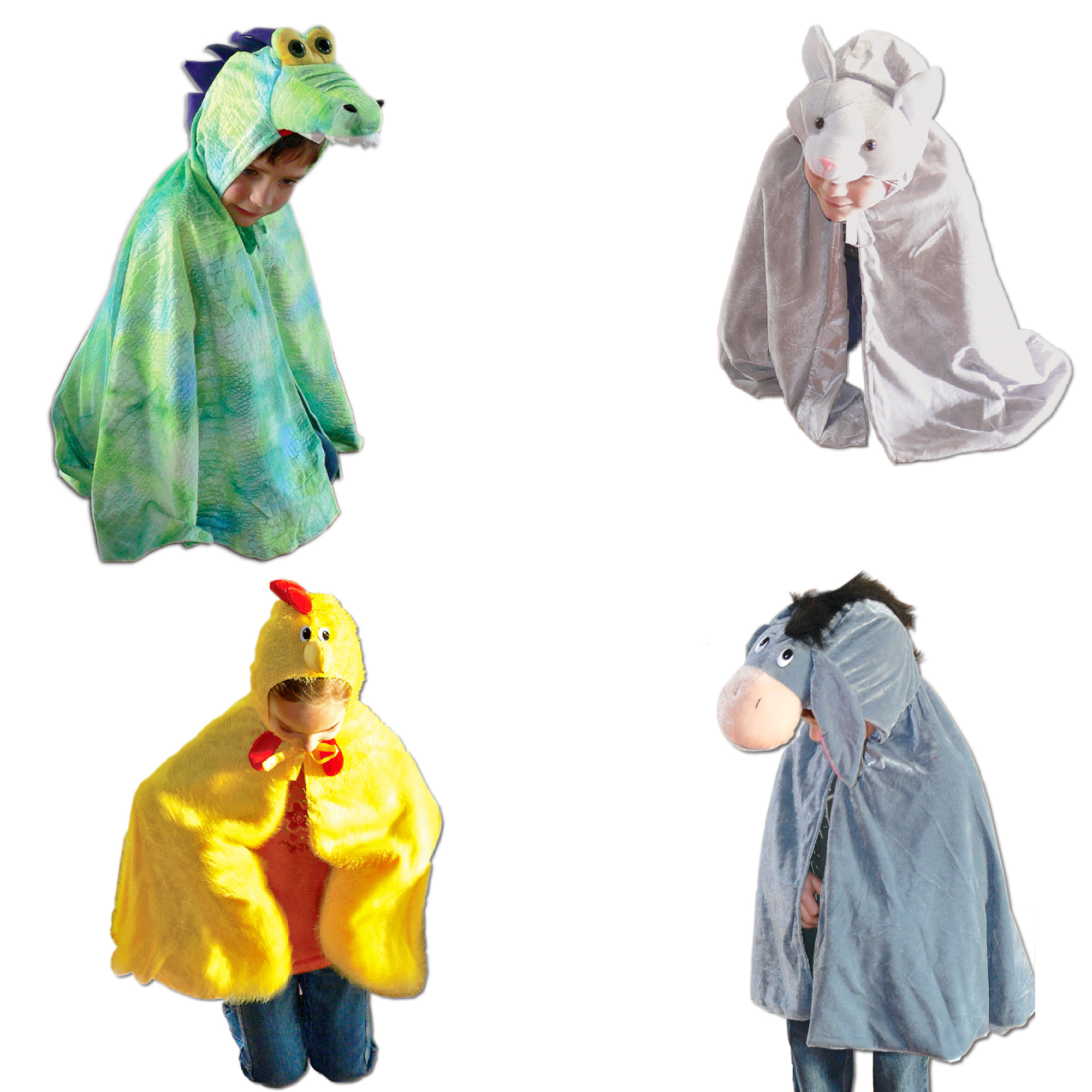 Schlüpfkostüme Lieblingstiere 16-teilig