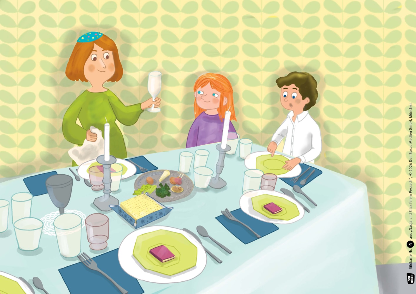 Nadja und Elias feiern Pessach. Kamishibai Bildkartenset