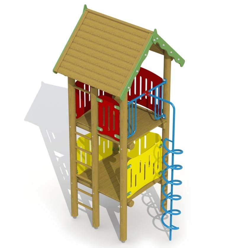 Spiralrutschstange kurz - Anbau an die Berghütte