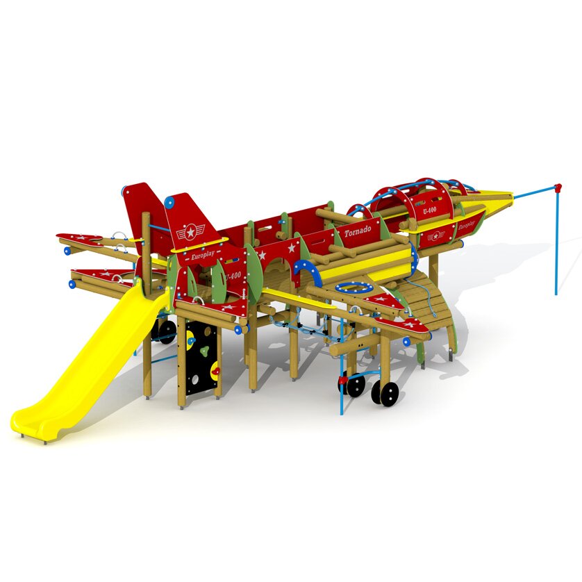Tornado Spielplatzgerät mit Kunststoffrutsche