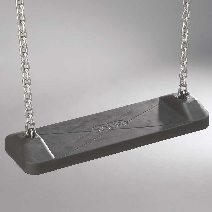 Sicherheitsschaukelsitz in schwarz mit 2 m Kette