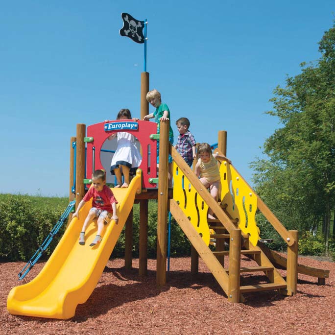 Seestern mit Kunststoffrutsche