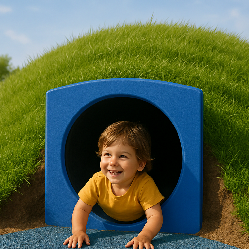 Anschlusspaneel für Röhrenrutschen und Kriechtunnel Rot