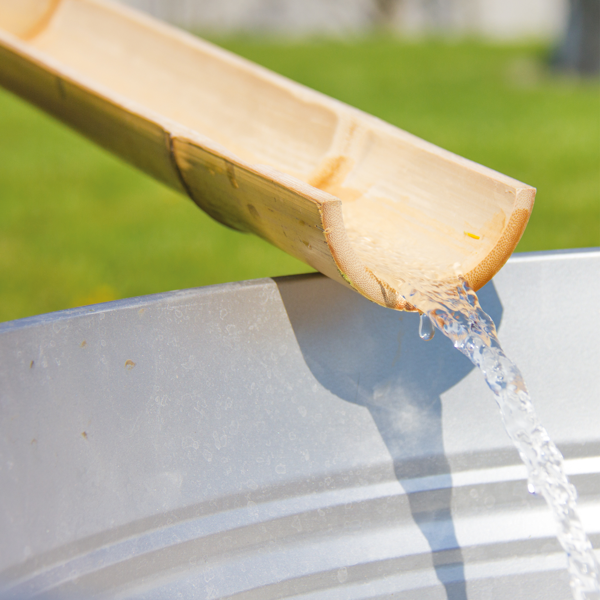 Bambusrinnen 160 cm 4er-Set für Kugelbahnen und Wasser