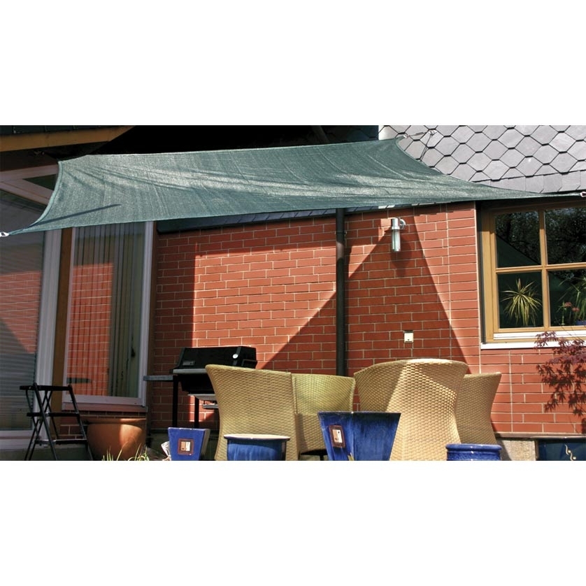 Sonnensegel 6 x 4 m rechteckig Grün