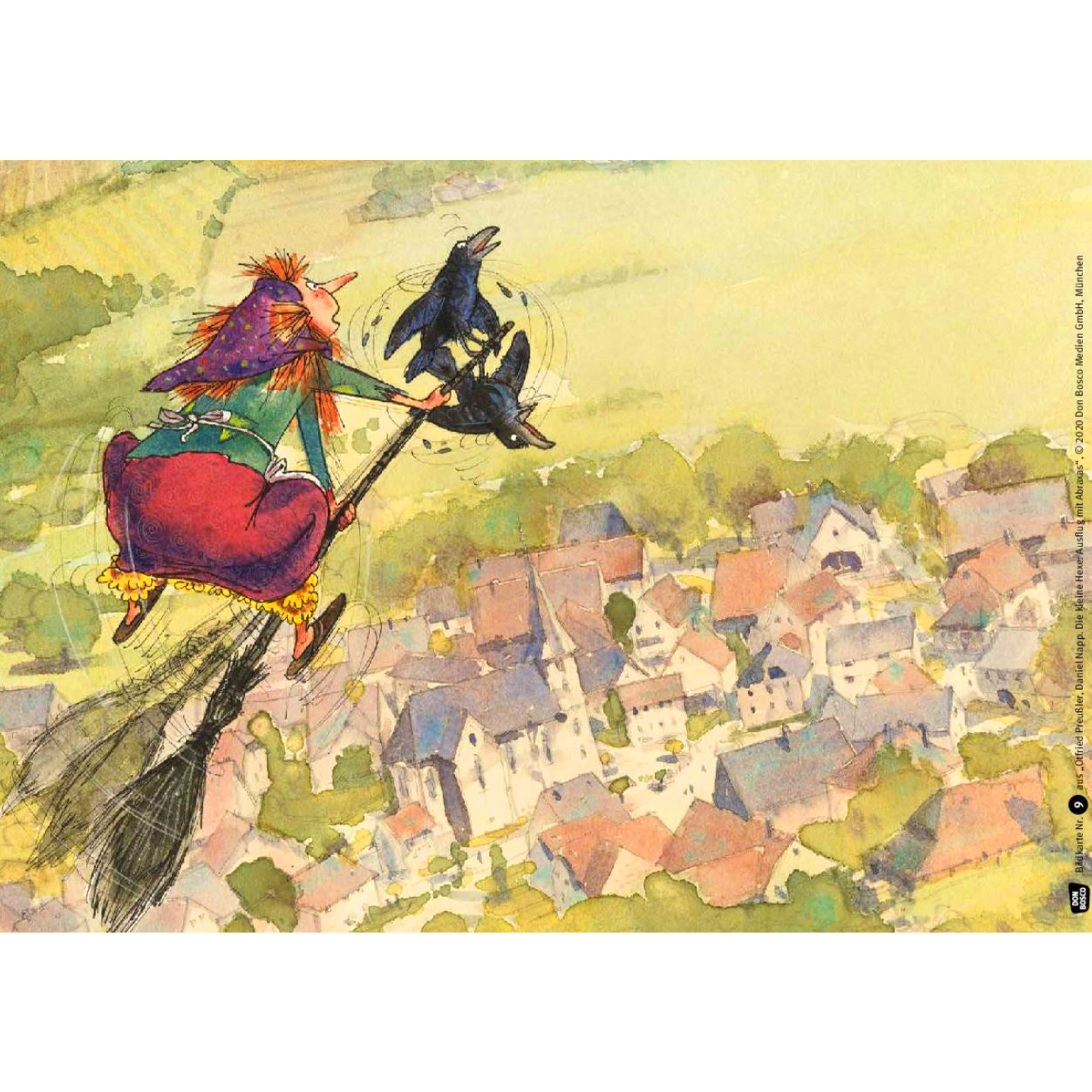 Die kleine Hexe. Ausflug mit Abraxas. Kamishibai Bildkartenset