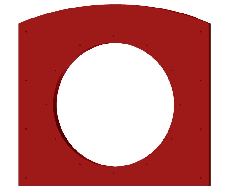 Anschlusspaneel für Röhrenrutschen und Kriechtunnel Rot