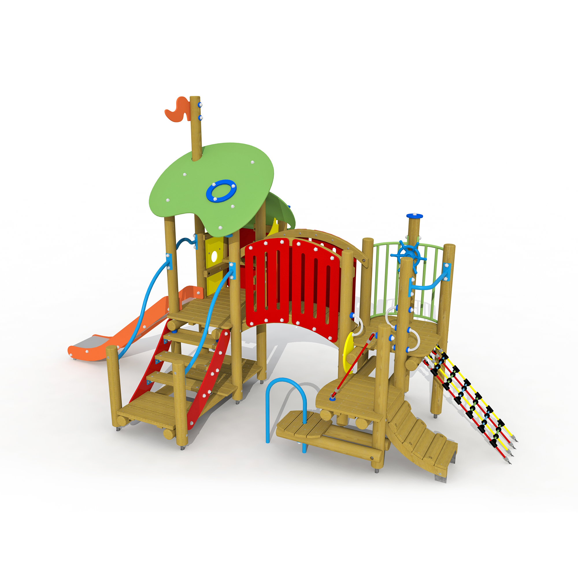 Die schöne u. d. Biest m. Edelstahlrutsche/Brücke