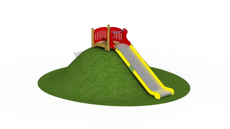 Edelstahlhügelrutschbahn Breite 1,0 m Rutschlänge 3,60 m