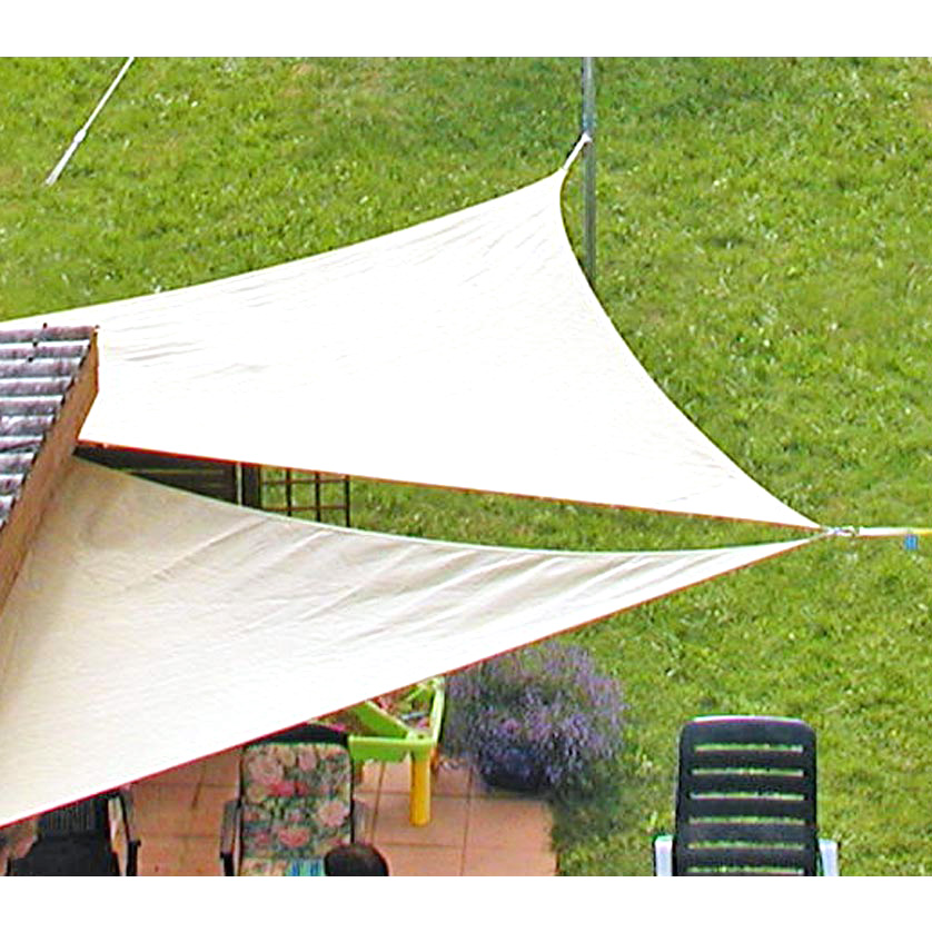 Sonnensegel cremeweiß Dreieck 5 x 5 x 5 m