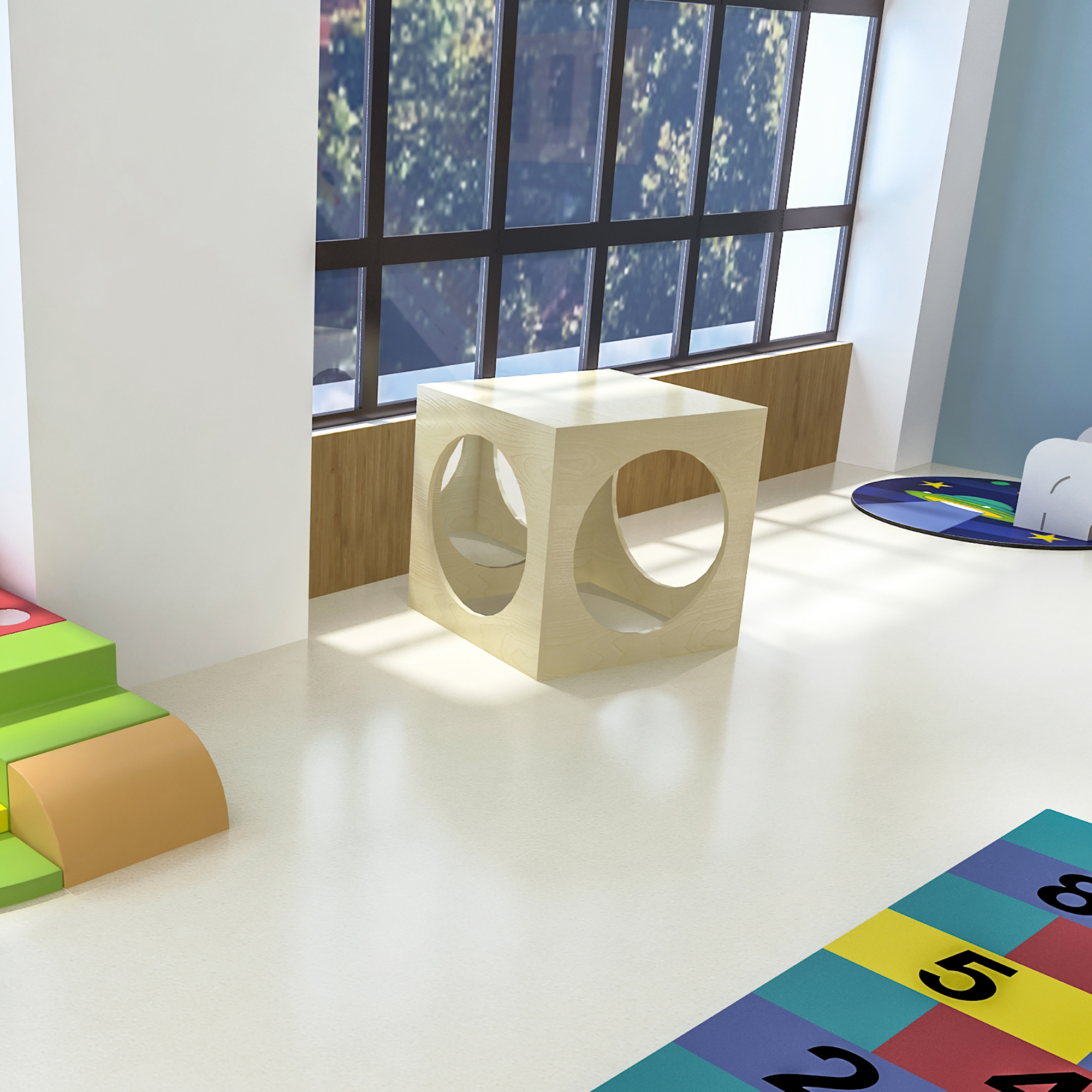 Spiegelwürfel mit 2 Spiegeln