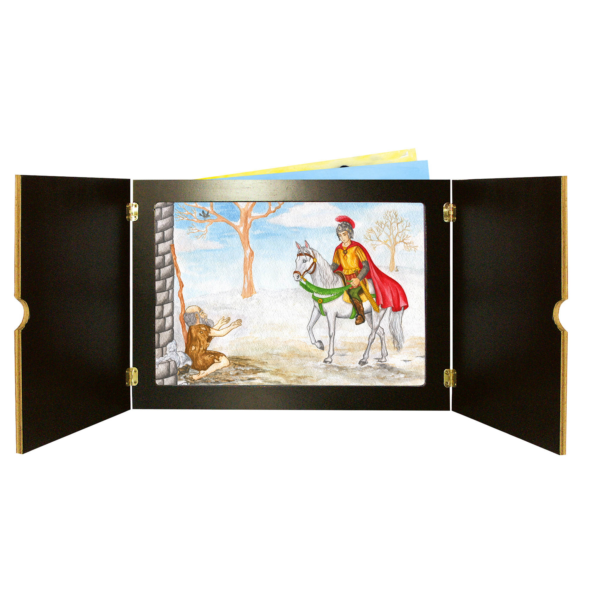 Sankt Martin ritt durch Schnee und Wind. Kamishibai Bildkartenset.