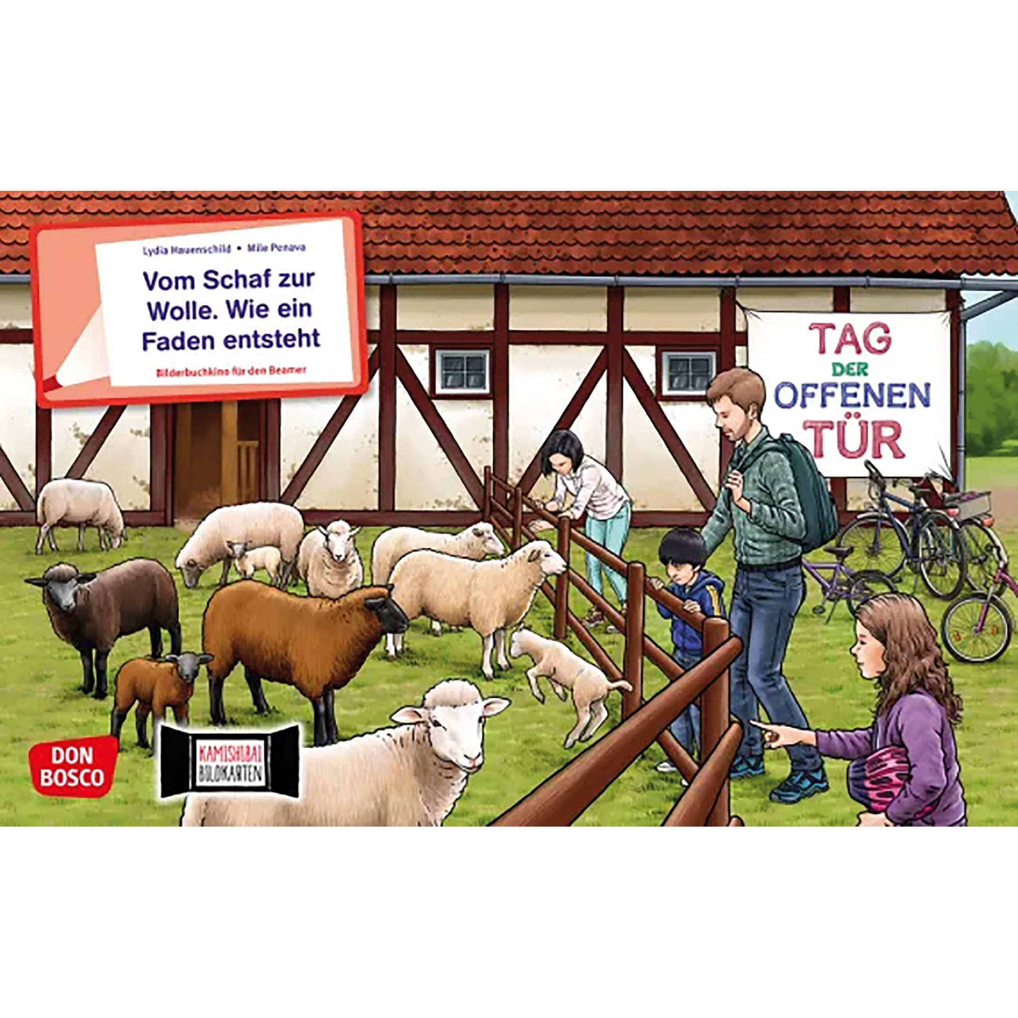 Vom Schaf zur Wolle. Wie ein Faden entsteht. Kamishibai Bildkartenset.