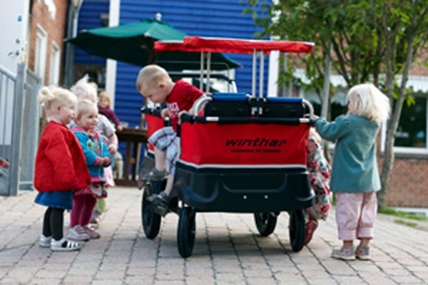 Sonnenschutz für 2 Sitzplätze Krippenwagen Winther
