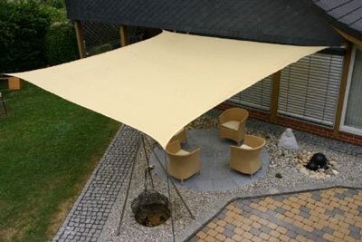 Sonnensegel 3 x 3 m quadratisch Beige
