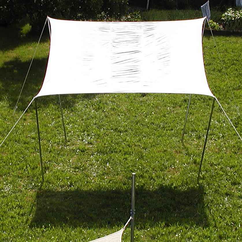 Sonnensegel cremeweiß Quadrat 5 x 5 m