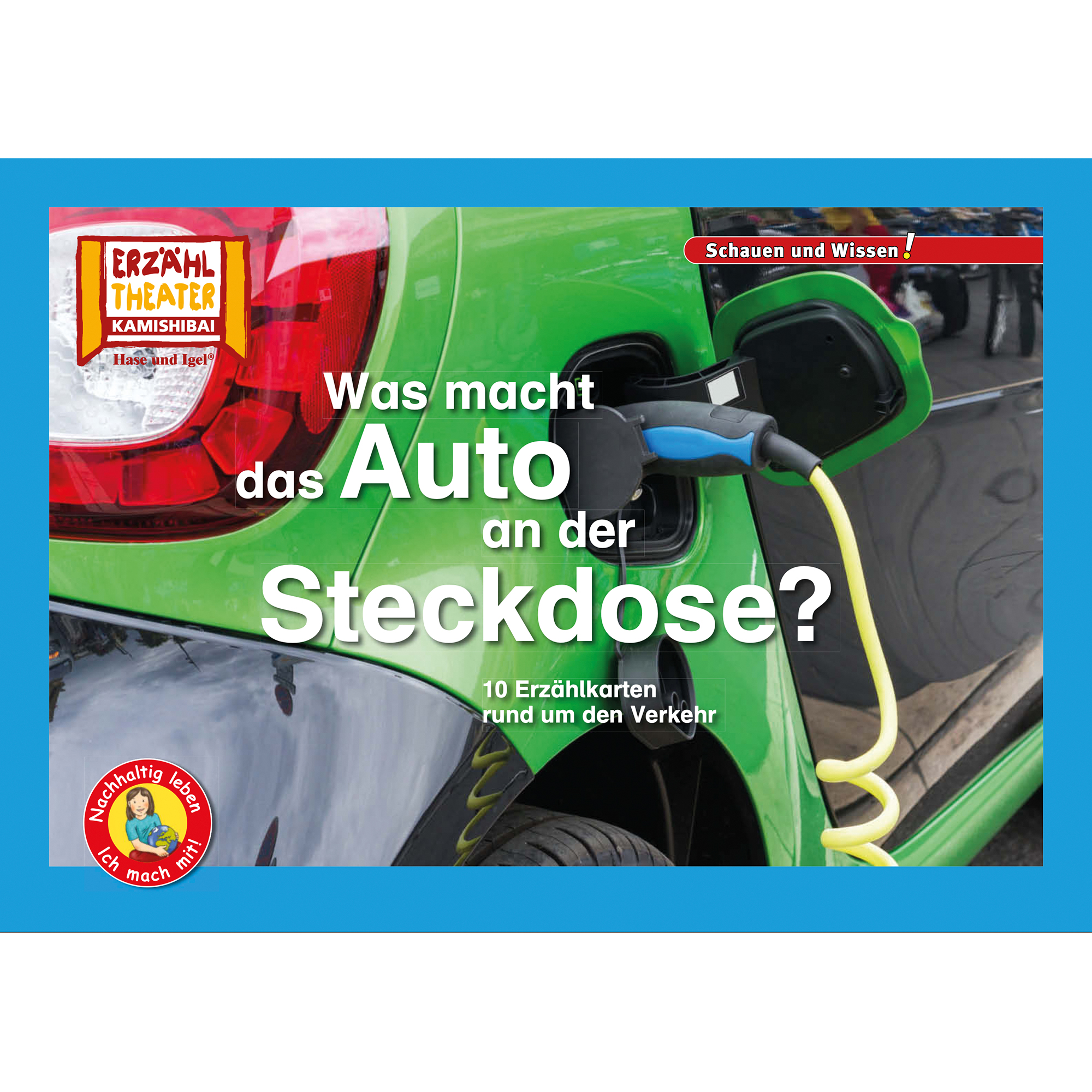 Was macht das Auto an der Steckdose? / Kamishibai Bildkarten