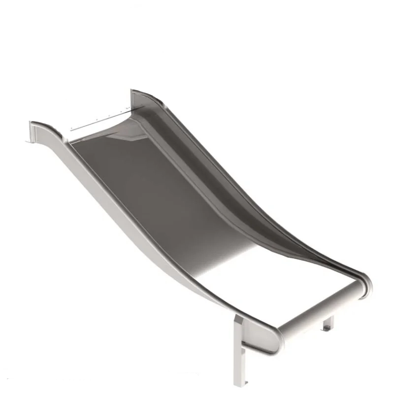 Edelstahlrutsche Breite 1m, ohne Leiter, ohne Ohren, PH 2,25 - 2,50 m, geprüft und zertifiziert für den öffentlichen Bereich