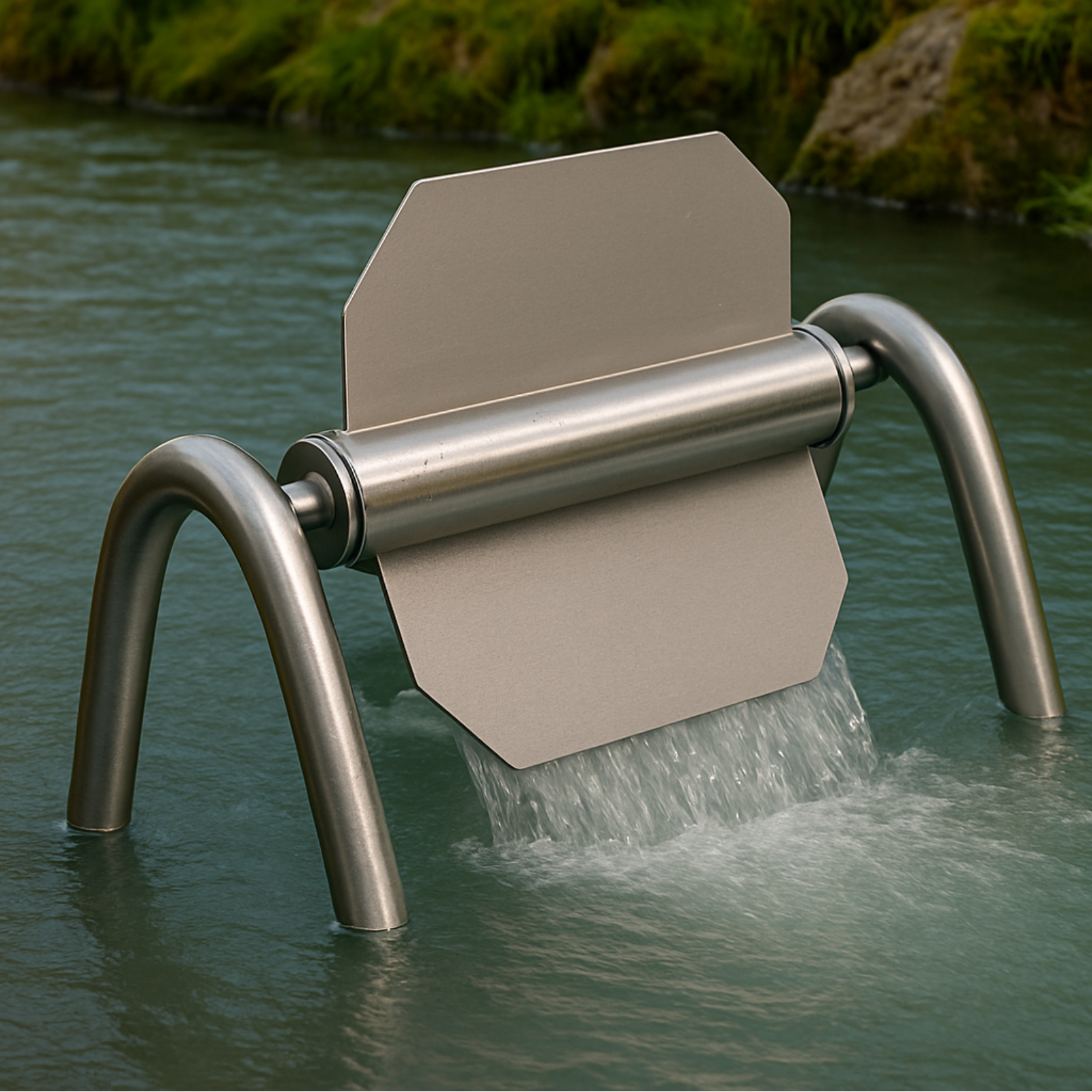 Wasserspiel-Wasserrad mit Flügeln