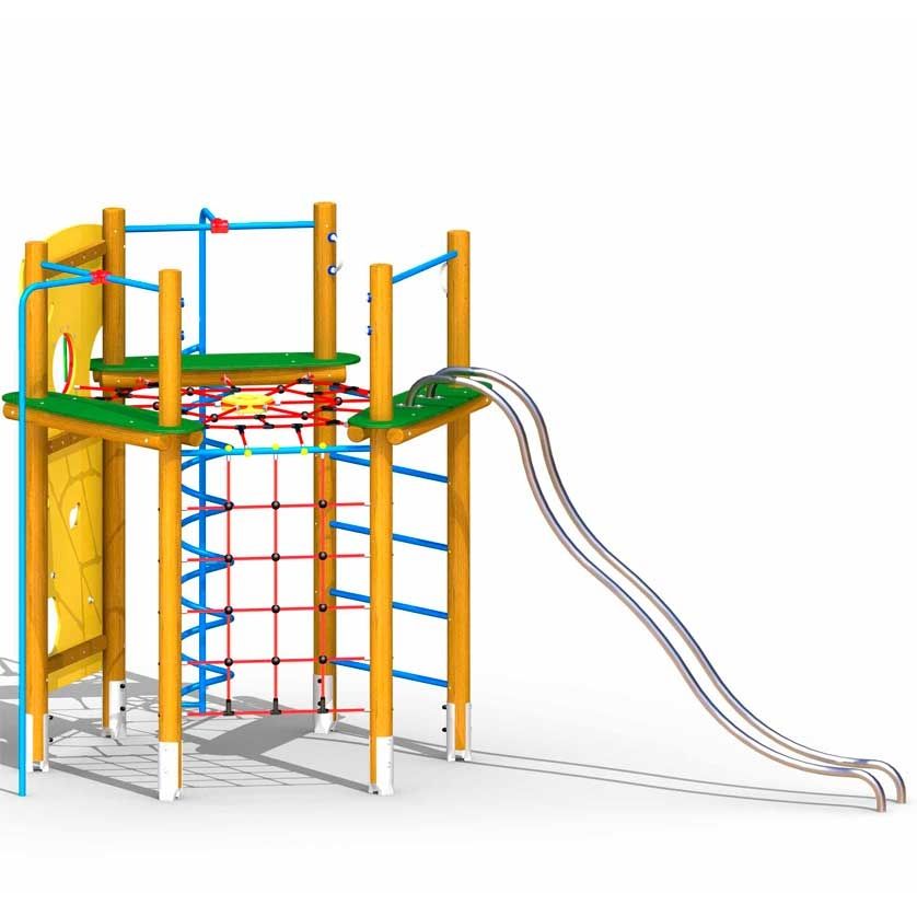 Klettergerät Adlerhorst mit Rutschstange