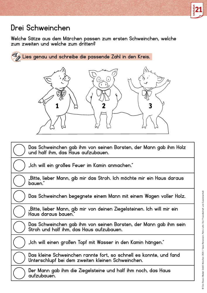 Von Freundschaft und Zusammenhalt - 3 x 5 Märchen-Bildkarten. Mit Arbeitsblättern für Klasse 3 und 4. Kamishibai Bildkartenset