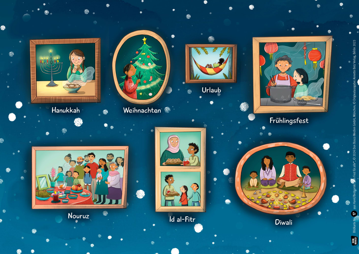 Ein Fest für alle. Schneinachten in der Nachtigallstraße. Kamishibai Bildkartenset