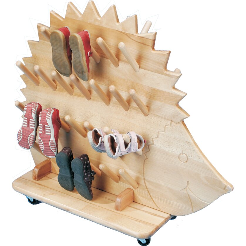 Stiefel-Igel aus Holz Natur