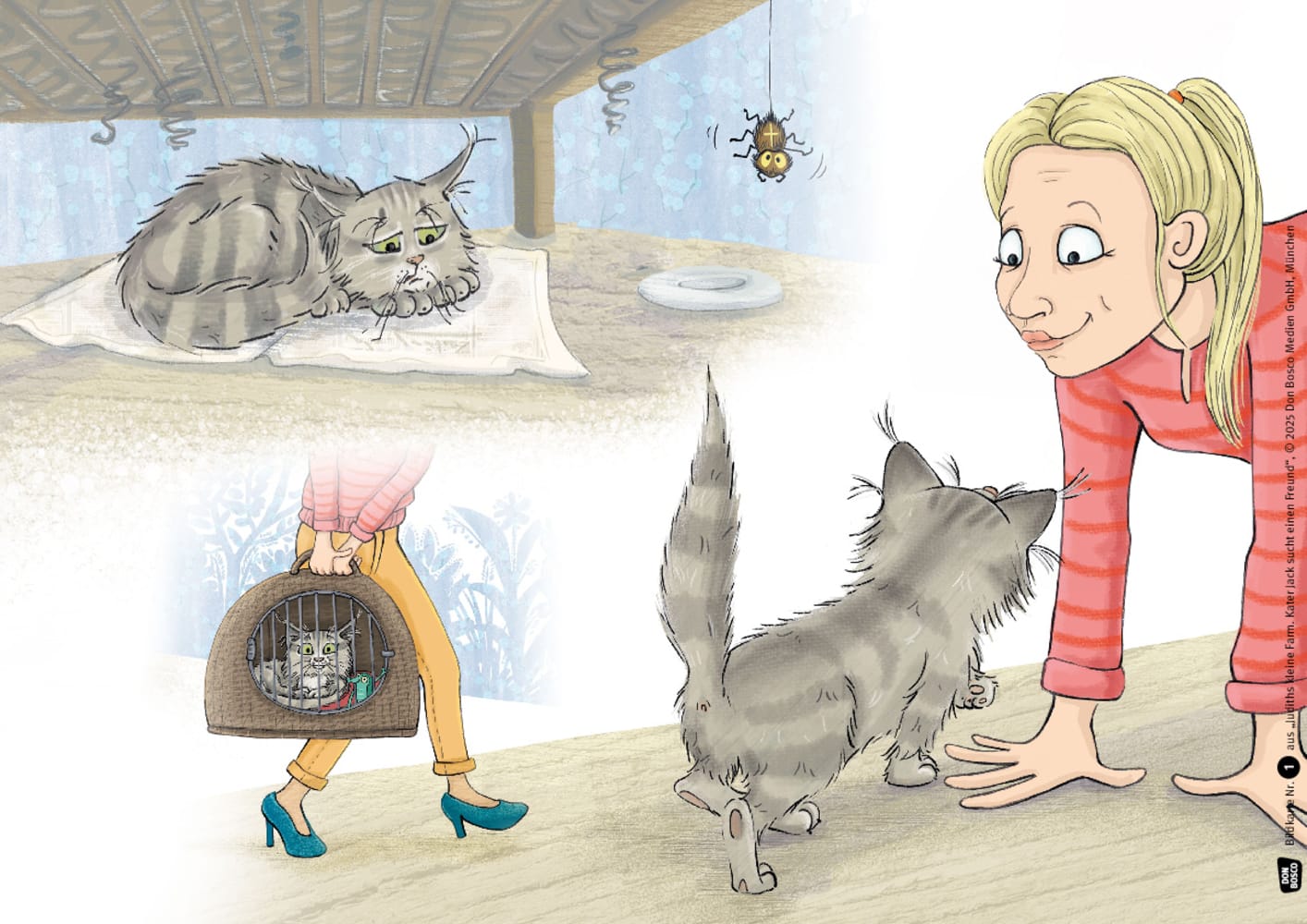 Judiths kleine Farm. Kater Jack sucht einen Freund. Kamishibai Bildkartenset