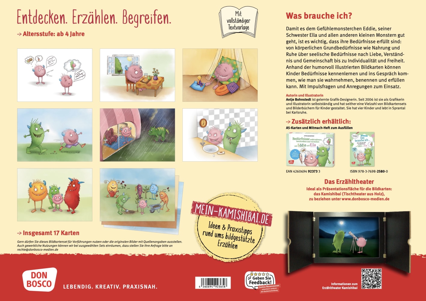 Eddie und Ella. Bedürfnisse wahrnehmen, erkennen und benennen. Kamishibai Bildkartenset