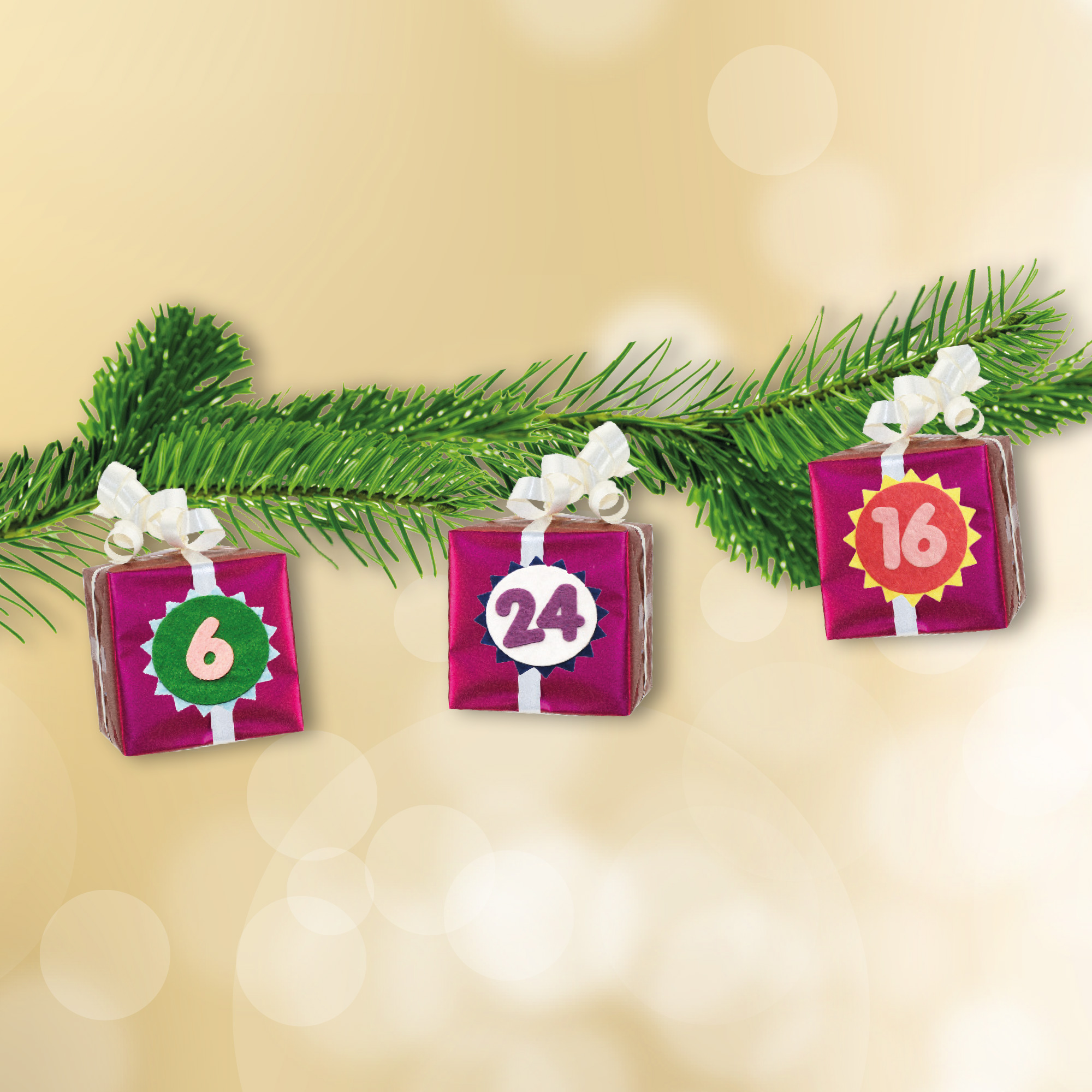 Adventskalenderzahlen selbstklebend