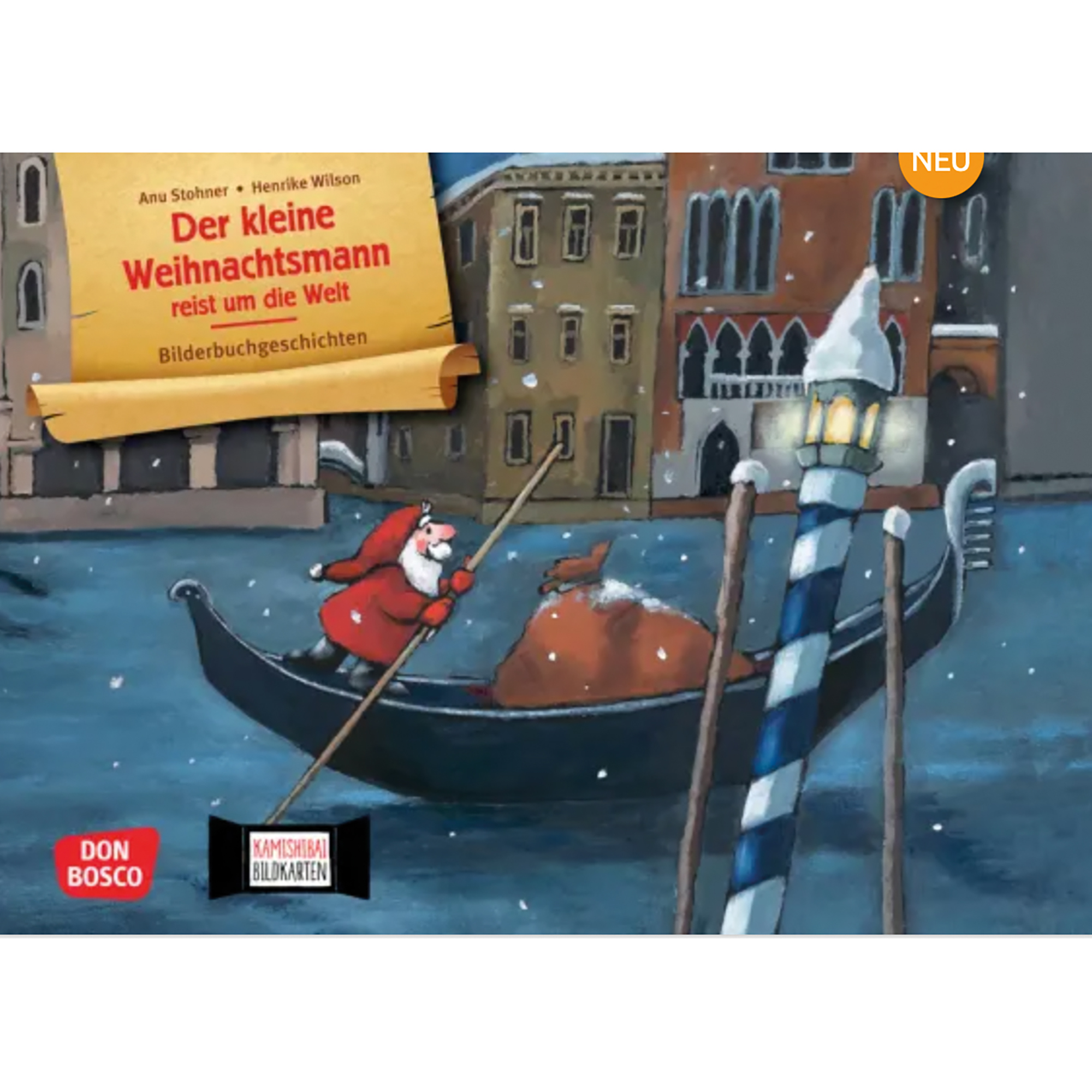 Der kleine Weihnachtsmann reist um die Welt. Kamishibai Bildkartenset