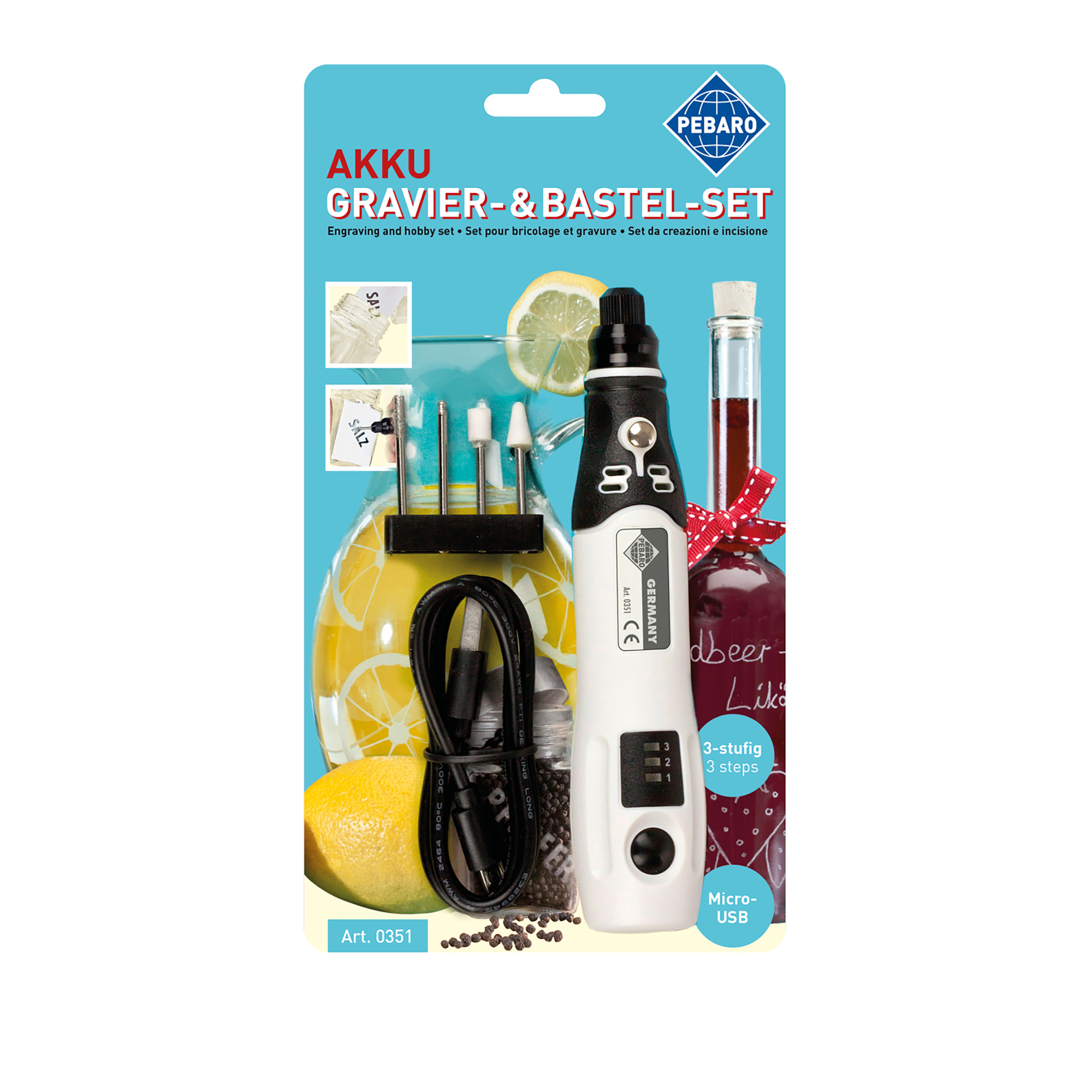 Akku Gravier- und Bastel-Set