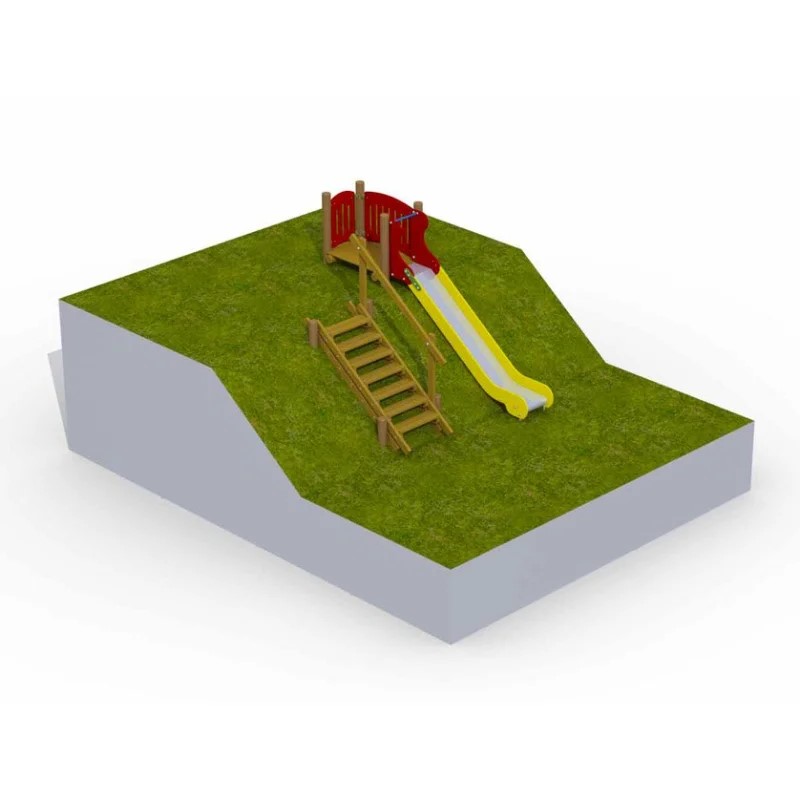 Geländetreppe 3,90 mit Geländer