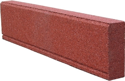 Randstein aus Gummi 100x 25 x 8 cm Rot