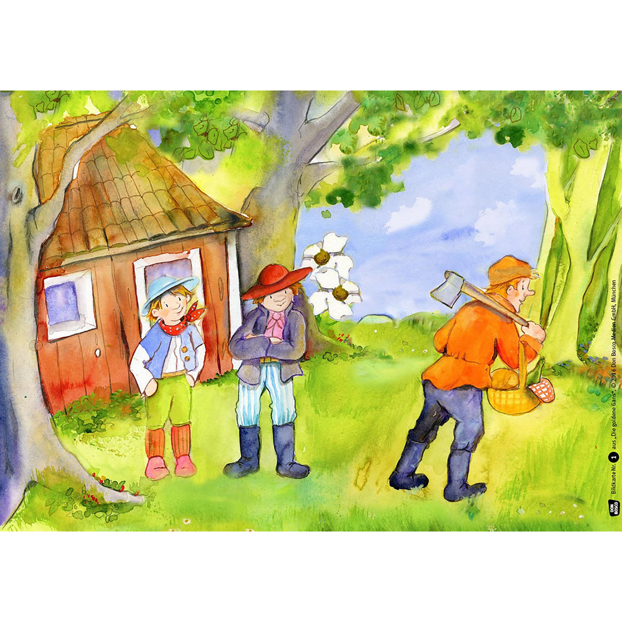 Die goldene Gans. Kamishibai Bildkartenset.