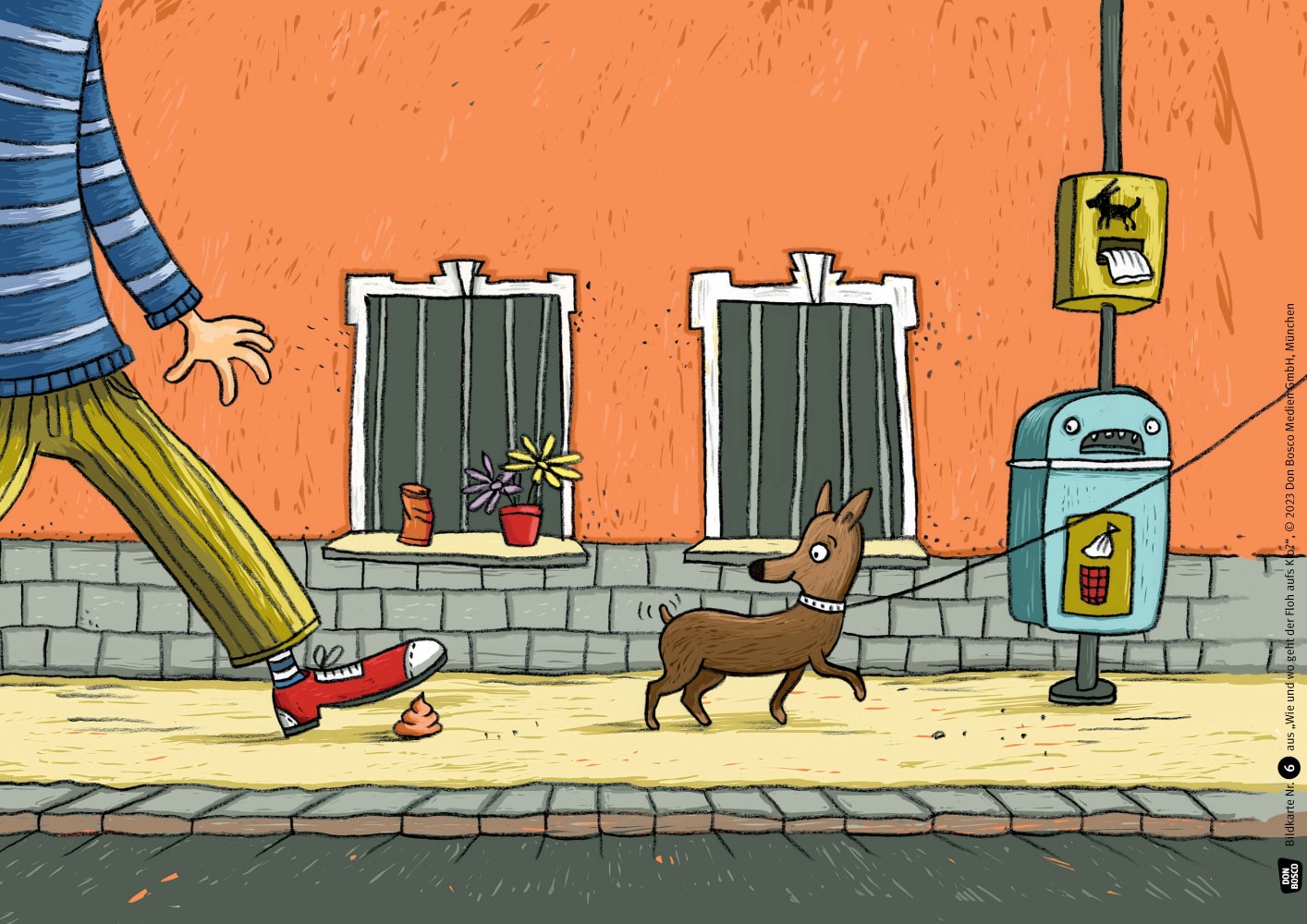 Wie und wo geht der Floh aufs Klo? Kamishibai Bildkartenset