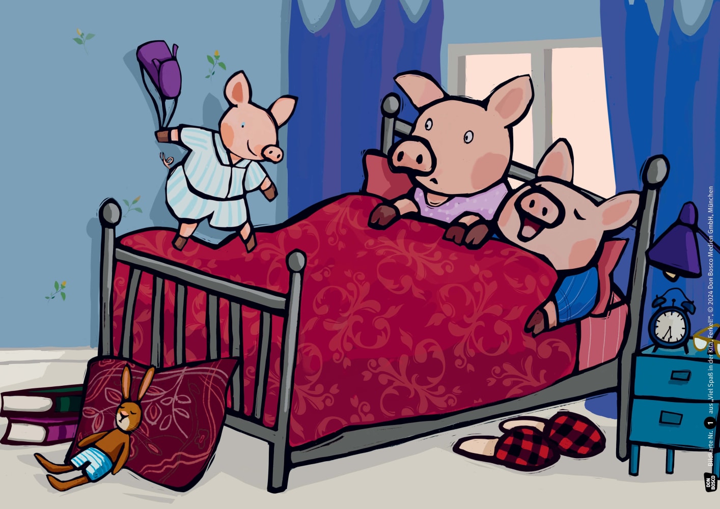 Viel Spaß in der Kita, Ferkel! Kamishibai Bildkartenset