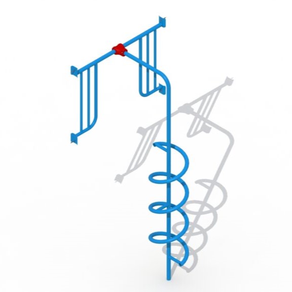 Spiralrutschstange kurz - Anbau an die Berghütte