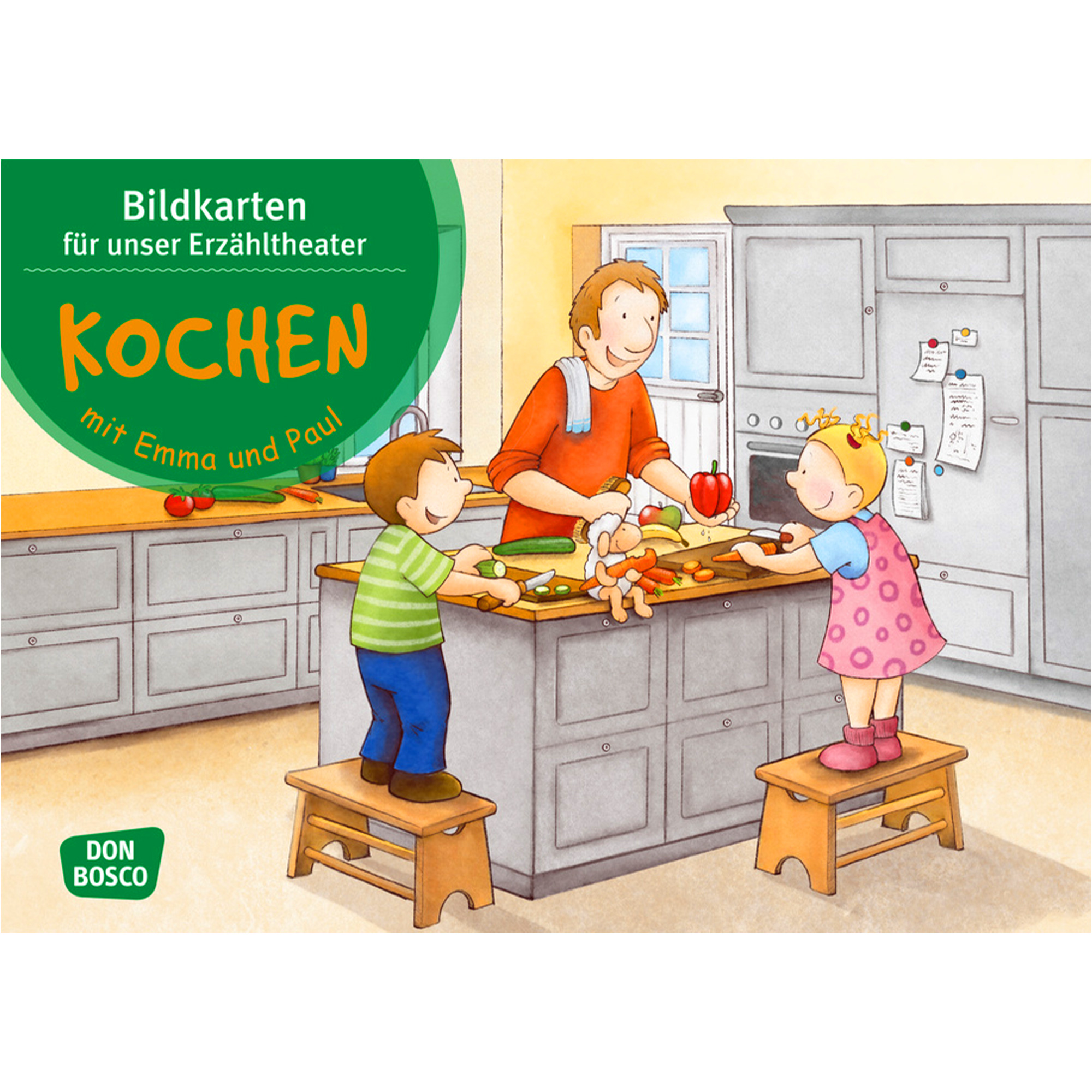Kochen mit Emma und Paul. Kamishibai Bildkartenset.