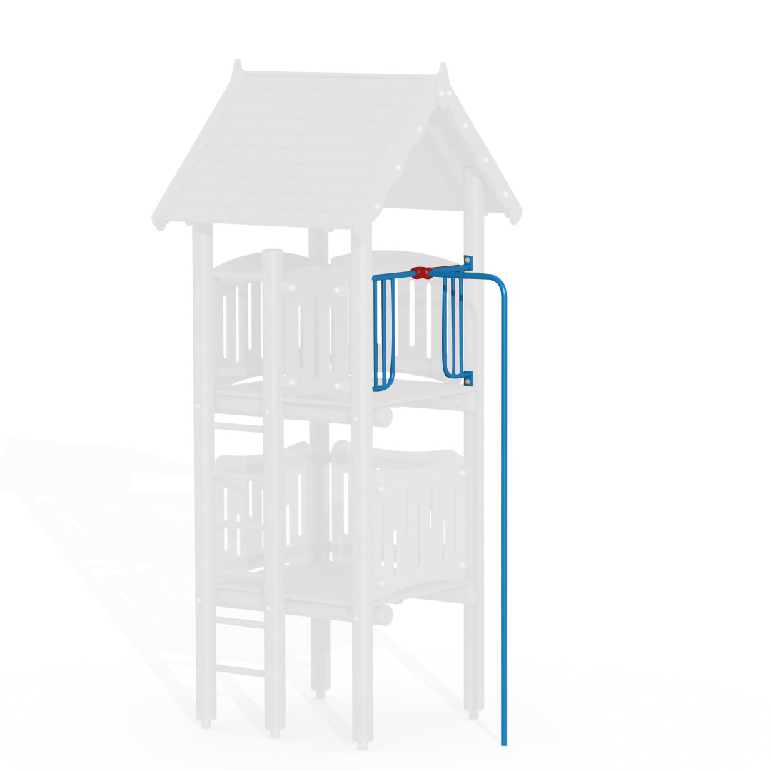 Feuerwehrstange lang zum Anbau an einen Spielturm